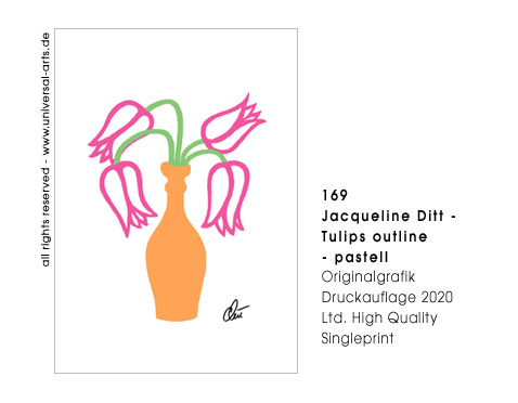 Jacqueline Ditt - Tulips outline - pastell (Tulpen outline - pastell)