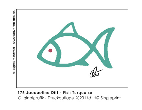 Jacqueline Ditt - Fish Turquoise (Fisch Türkis)