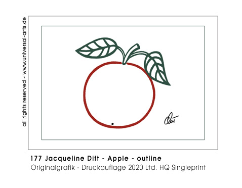 Jacqueline Ditt - Apple - outline (Apfel - outline)