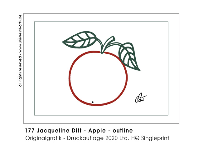 Jacqueline Ditt - Apple - outline (Apfel - outline)