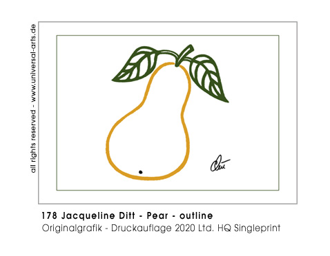 Jacqueline Ditt - Pear - outline (Birne - outline) 