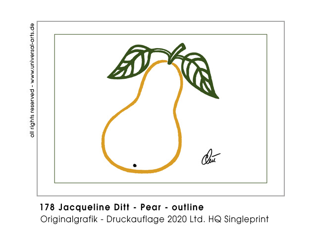 Jacqueline Ditt - Pear - outline (Birne - outline)