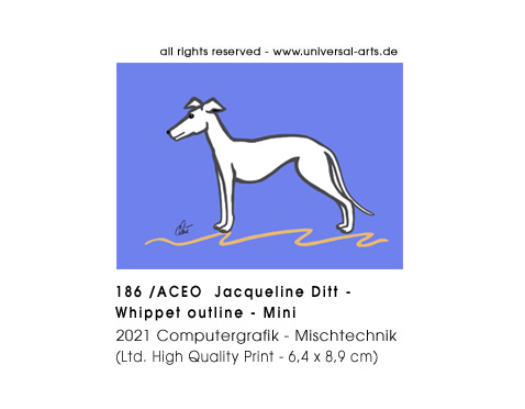Jacqueline Ditt - Whippet outline - Mini 
