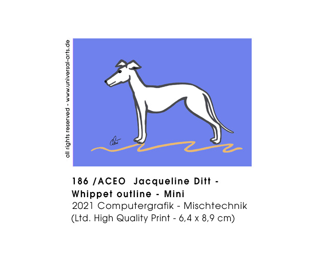 Jacqueline Ditt - Whippet outline - Mini