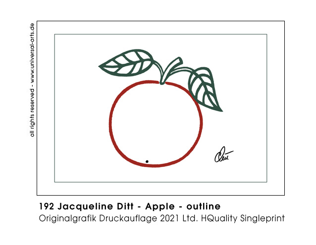 Jacqueline Ditt - Apple- outline (Apfel - outline)