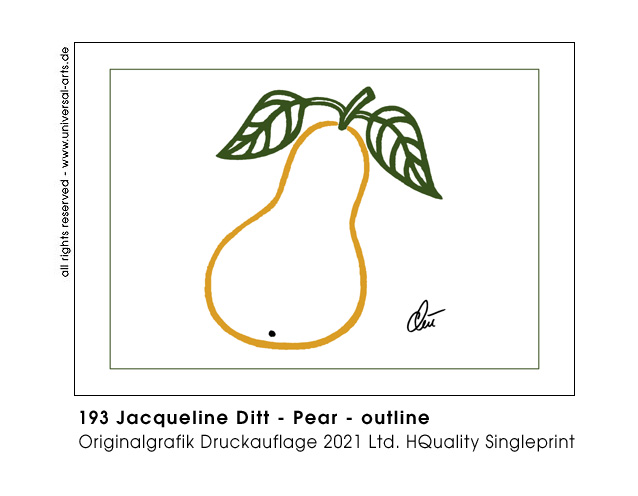 Jacqueline Ditt - Pear- outline (Birne - outline)