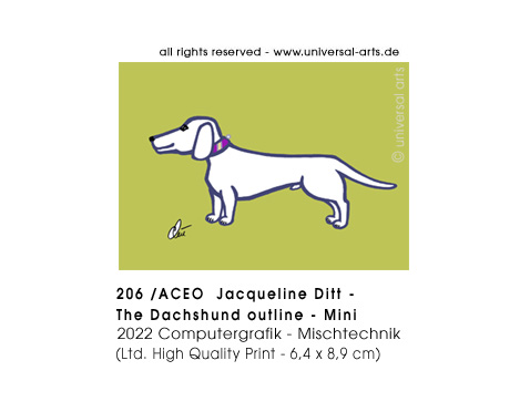 Jacqueline Ditt - The Dachshund outline - Mini