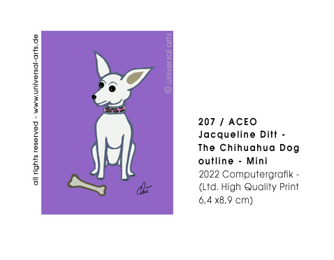 Jacqueline Ditt - The Chihuahua Dog outline - Mini
