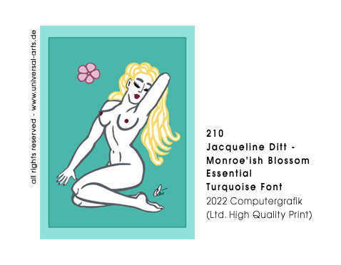 Jacqueline Ditt - Monroe'ish Blossom - Essential - Beige Font (Monroeähnliche Blüte - Essenziell - Beiger Grund)