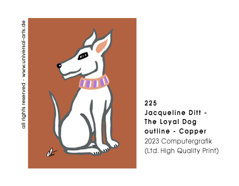 Jacqueline Ditt - The Loyal Dog outline - Copper (Der Treue Hund outline - Kupfer)