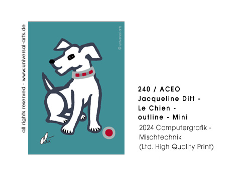 Jacqueline Ditt - Le Chien - outline - Mini  (Der Hund - outline - Mini)