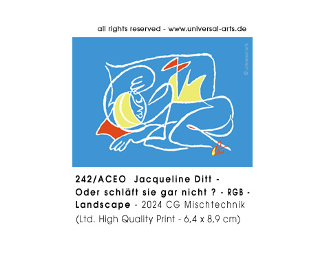 Jacqueline Ditt - Oder schläft sie gar nicht ? - RGB- Landscape (Or isn't she sleeping ? -  - RGB- Landscape)