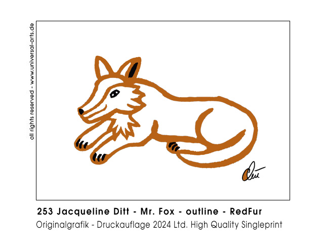 Jacqueline Ditt - Mr. Fox - outline - Red Fur (Herr Fuchs - outline - Rotes Fell)
