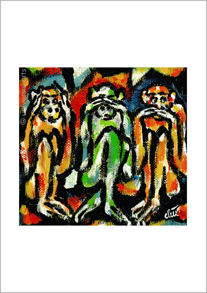Jacqueline Ditt - Drei Affen (Three Monkeys)