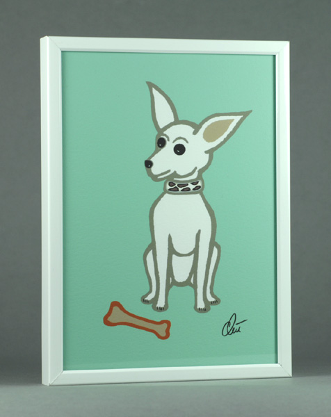 Jacqueline Ditt - The Chihuahua Dog outline - turquoise (Der Chihuahua Hund - outline - türkis)